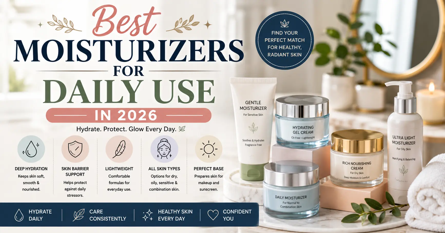 best facial moisturizers for everyday skincare routine