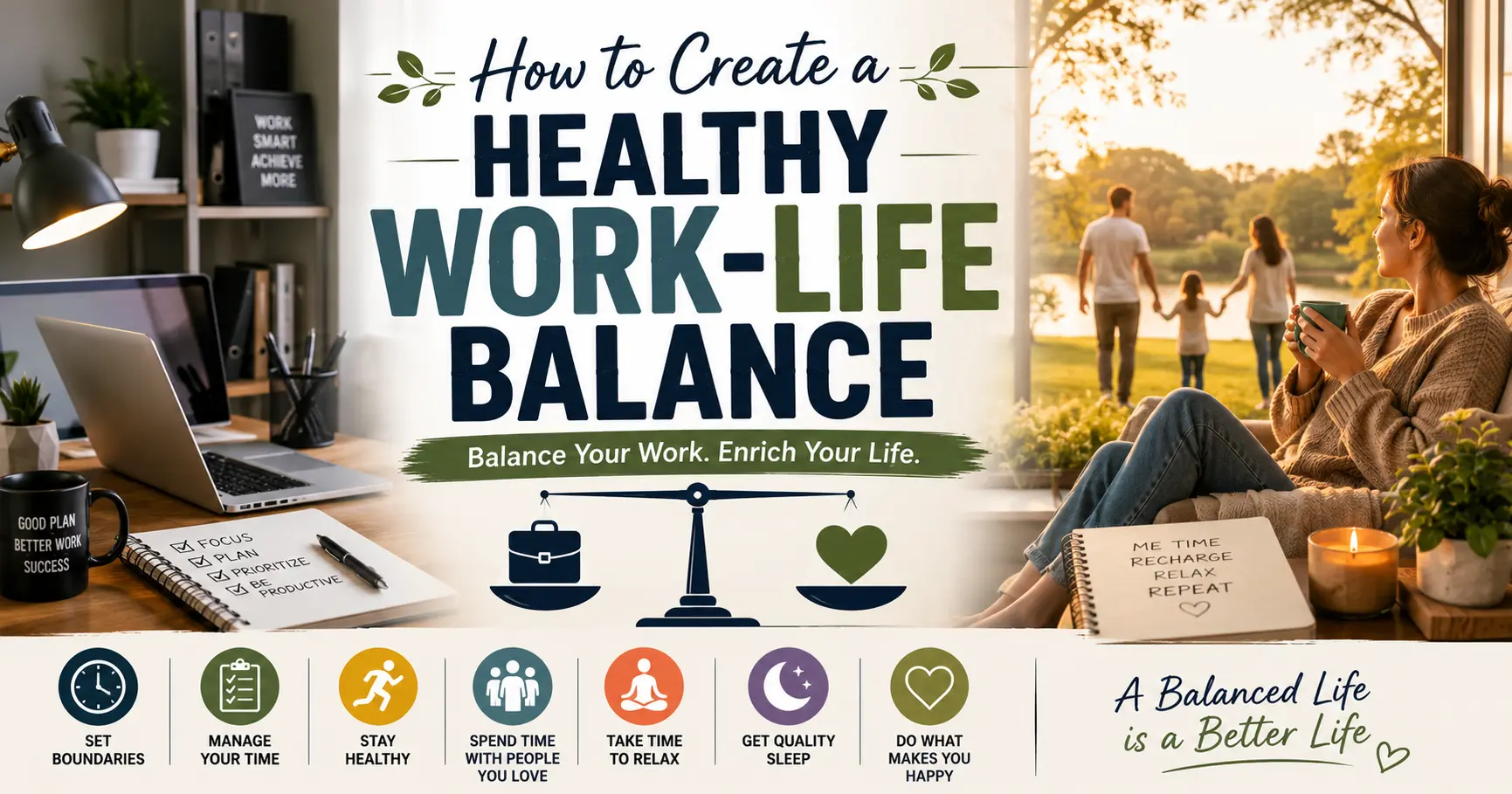 healthy balance between work productivity and personal well being