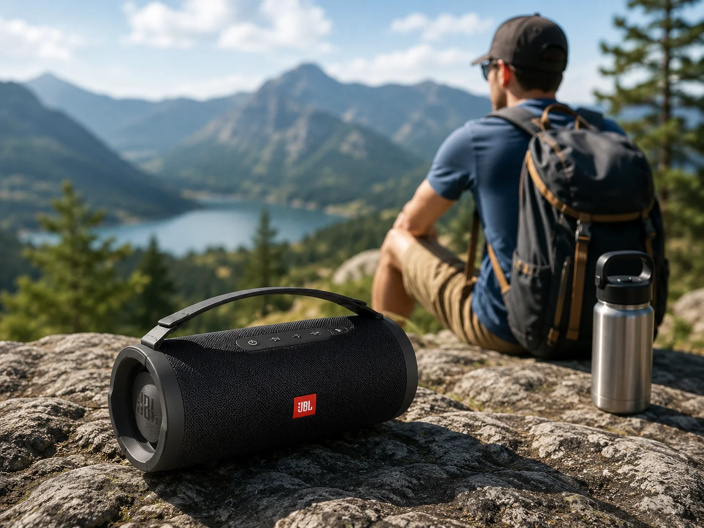 portable bluetooth speaker during outdoor travel