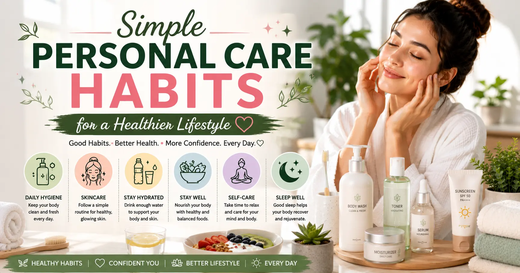 daily personal care habits supporting health confidence and wellness