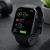 Smartwatch displaying fitness tracking and battery information