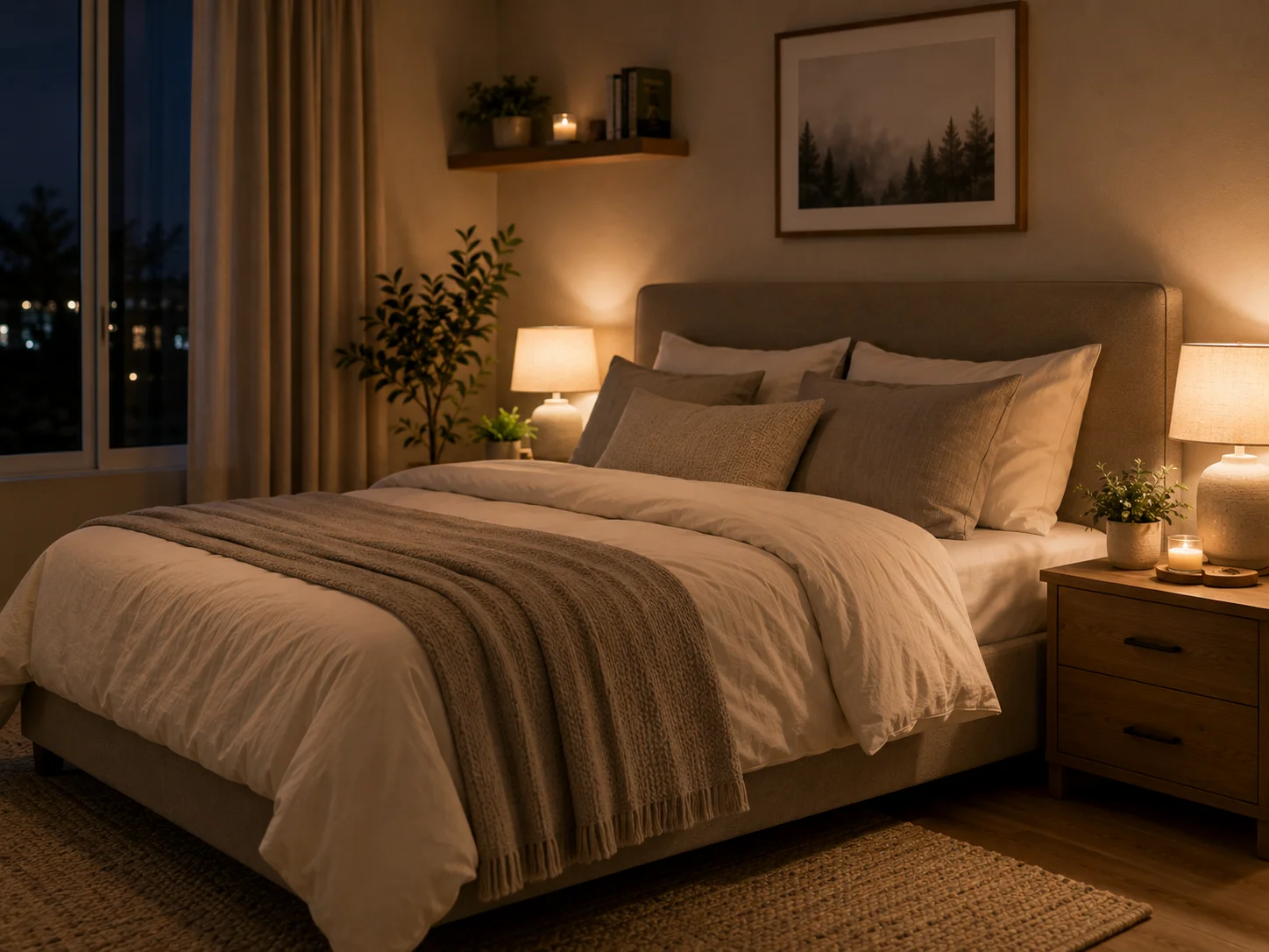 comfortable bedroom designed for quality sleep