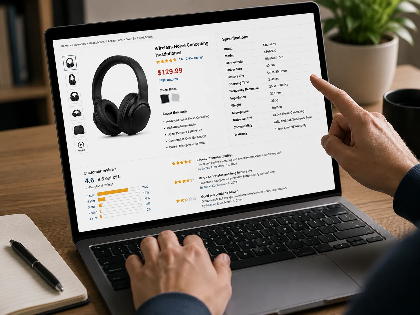 reading electronics specifications online